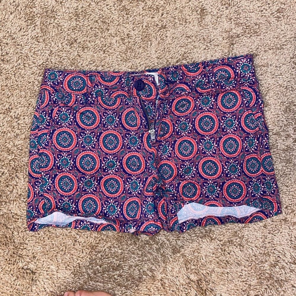 Medallion print shorts pink and purple size 3